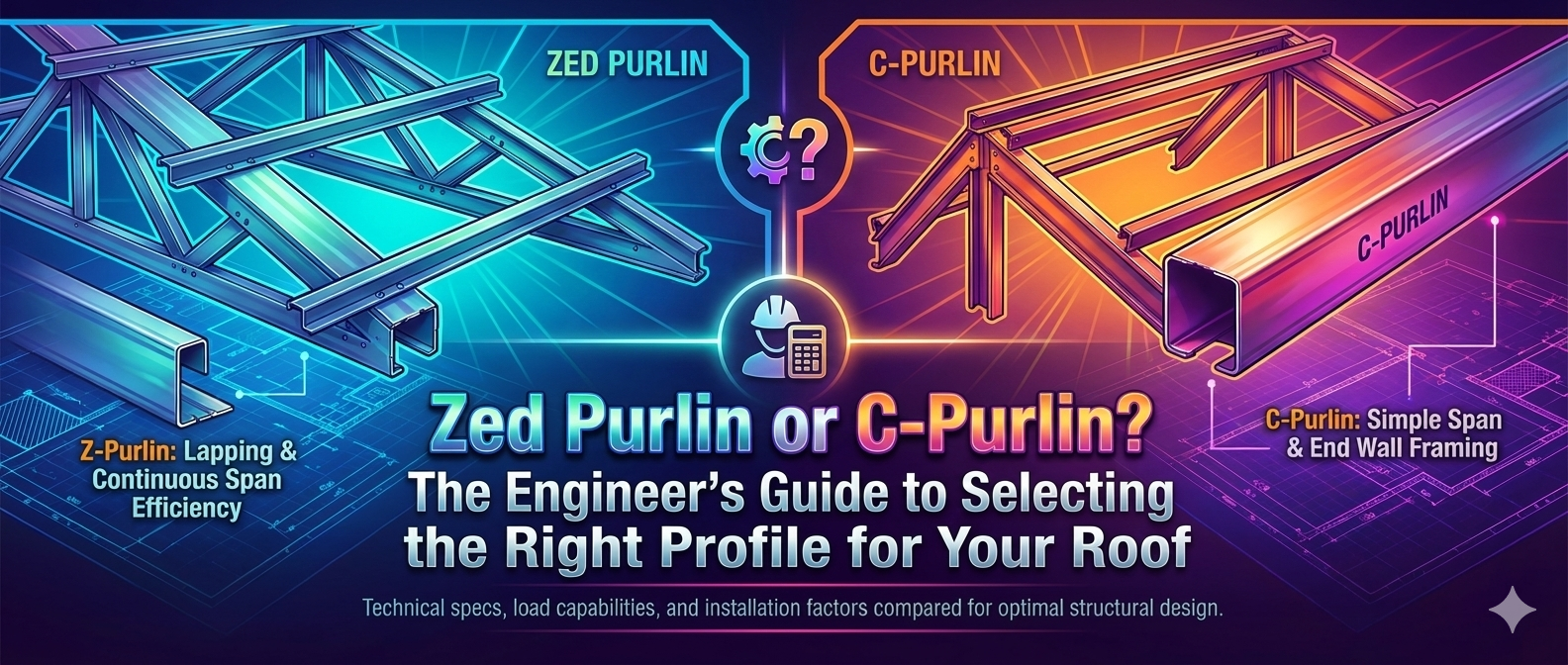 Zed Purlin or C-Purlin? The Engineer&rsquo;s Guide to Selecting the Right Profile for Your Roof