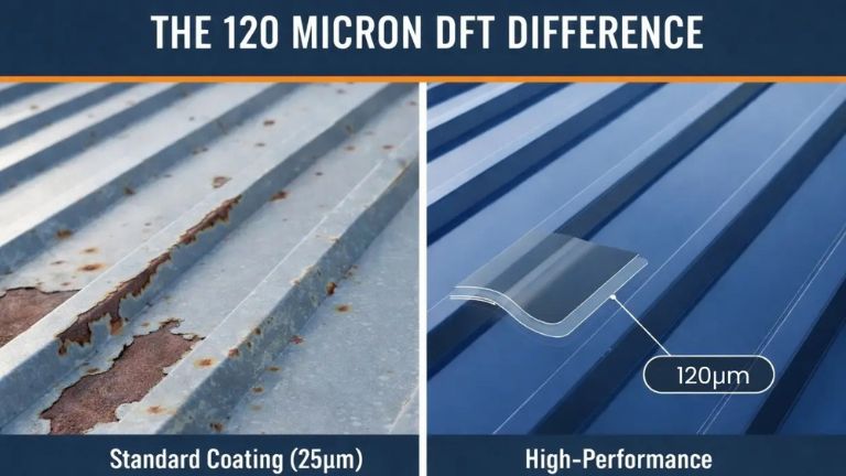 The Importance of 120 Micron DFT Paint in Choosing Roof Sheet Manufacturers